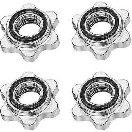 4X Käsipainon Kierrelukko, Liukumaton ja kestävä 25 mm:n standardi kierrelukko kaulukset, Standardi metallinen painonnostotanko Käsipainot - 