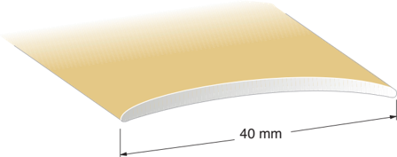 Duri 110103 Skjøtelist SK6-profil, sølv 40 x 1000 mm, Byggematerialer