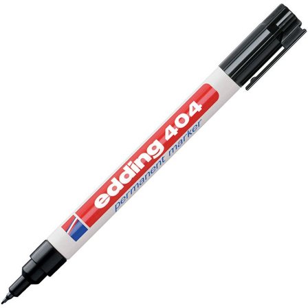 EDDING Märkpenna Permanent 404, extra tunn kulspets, 0,75 mm linjebredd, svart - Lyreco - Kontorsmaterial - Pennor - Märkpennor - Rund spets