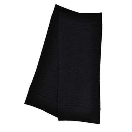 1 par slankeærmer, bløde, komfortable, åndbare, elastiske nylon, stor størrelse, kompressionsarmformere, sort, fri størrelse