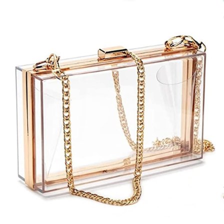Kvinners klare boks clutch akryl skulder veske damer gave
