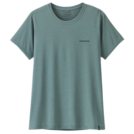 Patagonia W's Cap Cool Daily Shirt - Boardshort Logo Blue Sage - Light Blue Sage X-Dye
