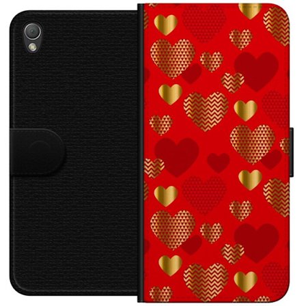 Kompatibelt Lommeboketui til Sony Sony Xperia Z3 GoldenHearts