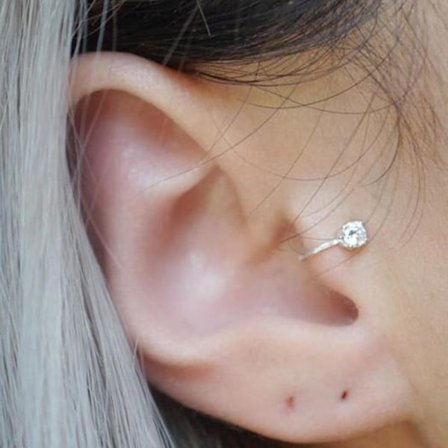 Enkel Øredobb Legering Gren, Tragus Piercing, Ikke-Piercing Klips