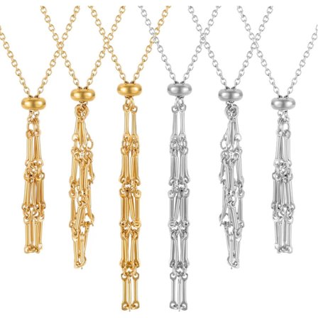 Pieces 3 Storlekar Hängen Tomma Sten Hållare, Sten Hållare, Sten Rep Kedja, Kristall Halsband Hållare, Tomt Sten Hänge för DIY Smycken