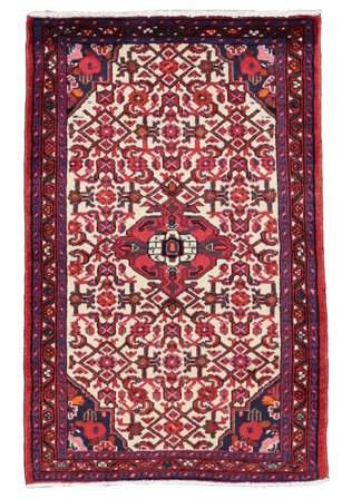 84X135 Tapis D'orient Asadabad Rouge Foncé/Noir (Laine, Perse)