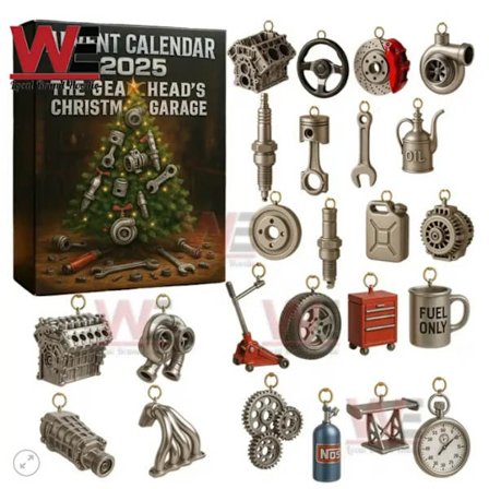 Gearhead Jule Garage Julekalender, Juletræ Akryl Ornament