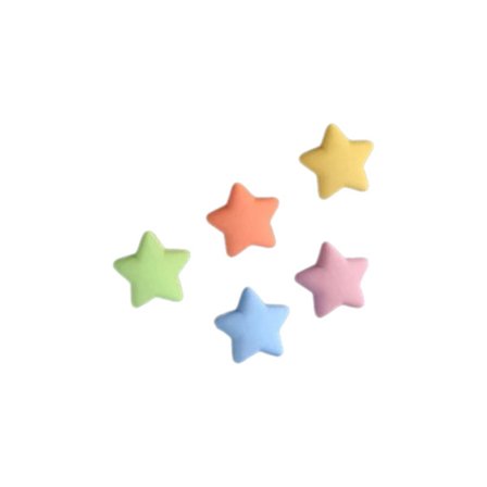 Køleskabsmagnet - Stjerner - Neodym - Pastel - 5 stk