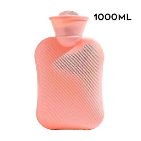 500/1000ml Tjocka Varmvattenflaskor Bärbar Gummi Vinter Varm Vattenpåse Handvärmare Flicka Ficka Hand Fötter Varm Vattenflaska
