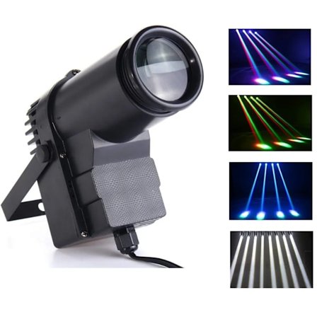 LED-diskovalo LED-pinspot-valonheitin, 10W RGBW-valonheitin, stadionvalo