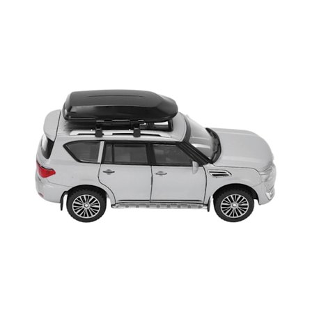 1/32 SUV Bilmodell Legering Støpt Trekk Tilbake Kjøretøy Leker med Lyd og Lys for Gutter og Jenter Sølv