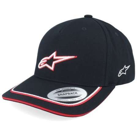 Alpinestars - Svart adjustable Keps - Ascension Hat Black/Red Adjustable @ Hatstore