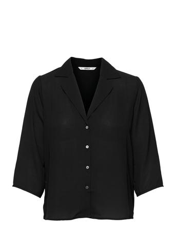 Onlalma Life Poly 3/4 Shirt Solid Wvn Black ONLY