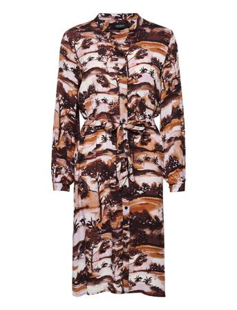 Slendzela Dress Ls Brown Soaked In Luxury