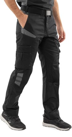 Arbetsbyxor Fristads Herr Byxa 2552 STFP, Svart/Grå Arbetskläder