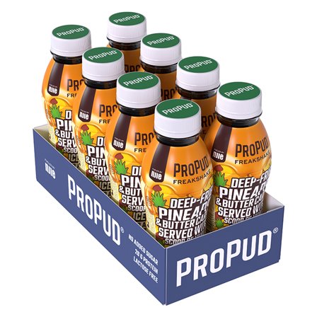 8 x ProPud Protein Milkshake, 330 ml, Freakshake Caramelized Pineapple