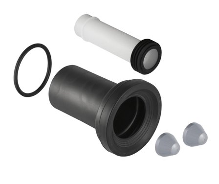 Geberit 152.404.46.1 Tilkoblingsrør mattforkrommet 18,5 cm, Baderom