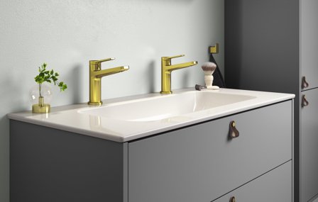 Gustavsberg Artic Kommode askegrå, 120 cm, uten servant, Baderom