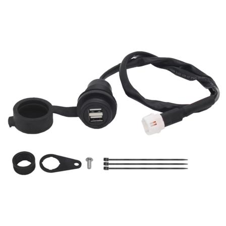 for MT-09 SP-MT07 XSR700 XSR900-Tracer Dual-USB-lader-pluggkontakt Adapter Motorsykkelmontering Dobbel USB-ladesokk