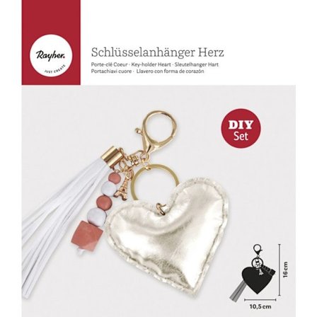 Kit nyckelhållare hjärta i läder att sy