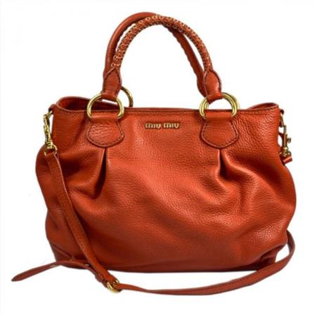 Miu Miu Pre-owned, Pre-owned Handbag Oranje, Dames, Maat:ONE Size