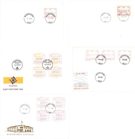 Åland - ATM Å1-5 - Frama FDC