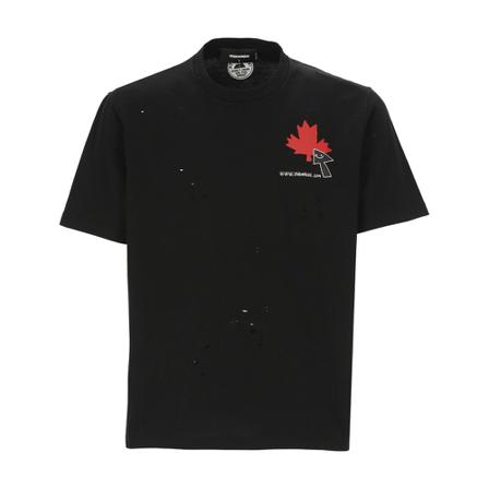 Dsquared2 - T-shirts - Svart - Herr - Storlek: Xs, Herr, Storlek: XS