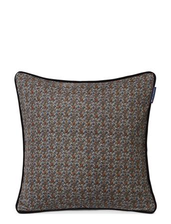 Printed Flowers Cotton Velvet Pillow Cover Home Textiles Cushions & Blankets Cushion Covers Multi/mønstret Lexington Home