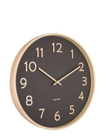 Wall Clock Pure Wood Grain Black KARLSSON