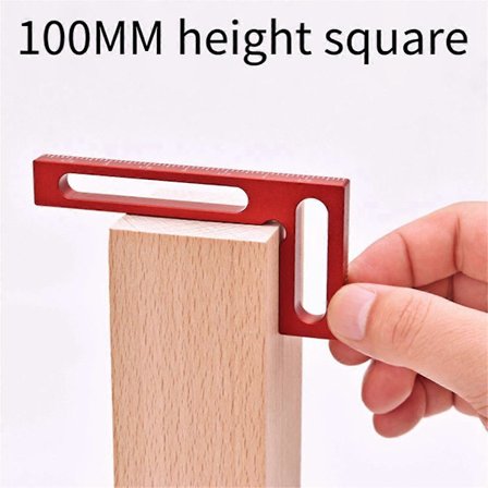 Aluminiumlegering Fyrkantslinjal Höjdlinjal 90 graders vinkel Linjal Träbearbetningsmätverktyg Markering