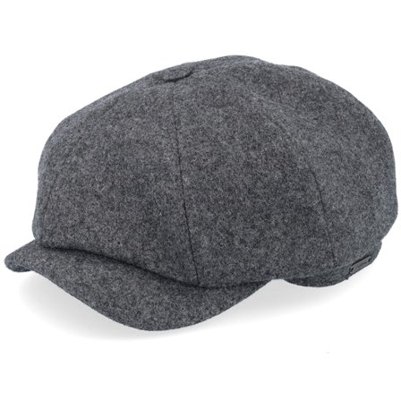 Wigéns - Grau flatcap Cap - Newsboy Classic Cap Grey Melange Flat Cap @ Hatstore