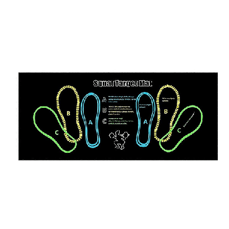 Squat Guide Matte Squat Stegposisjoner Knematte med Fotposisjonsmatte, Treningsknebøy Benmuskelmål