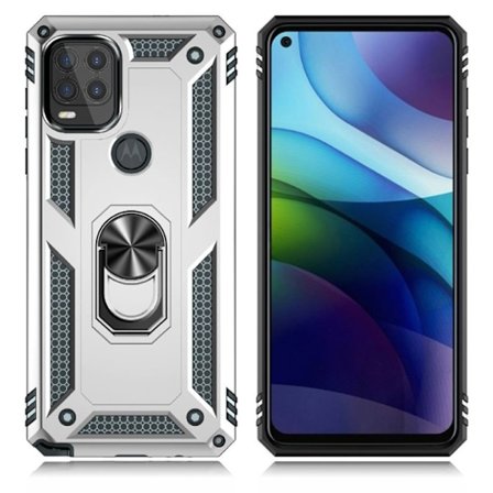 Bofink Combat Motorola Moto G Stylus 5G skal - Silver/Grå