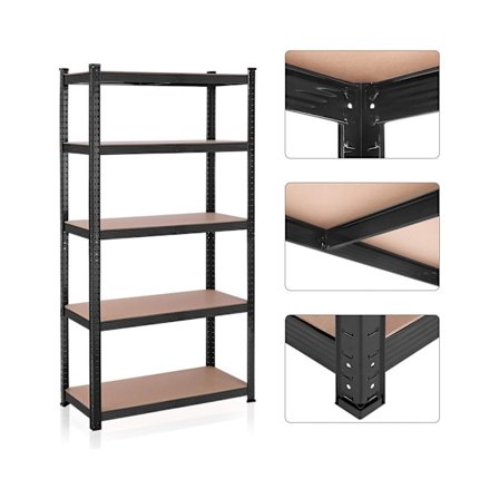 Robust opbevaringshylde 180 x 90 x 40 cm med høj belastningskap