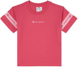 Kids - Champion Pink Cropped Branded T-Shirt 3-4 Years - Tops - 3-4 years - Pink