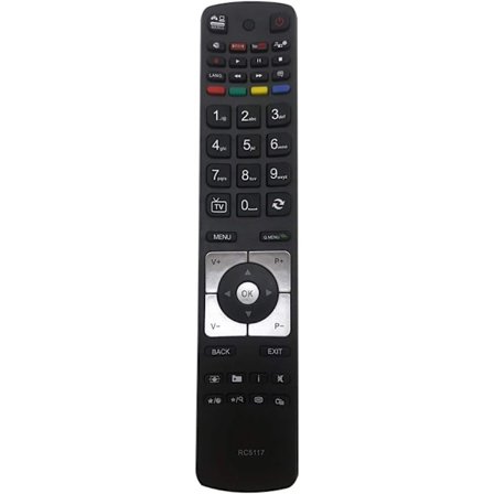 Fjernbetjening til Hitachi TV - RC5117 - Udskiftning - Med Netflix og YouTube - Ingen opsætning påkrævet