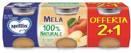 Mellin Omogeneizzato Alla Mela 3x100g 4Mesi+