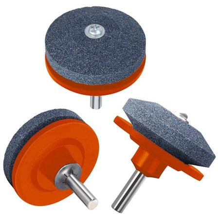 Ruoholeikkurin teroitin, teroituskivi, porakoneen liiteosa, sähkökäyttöiseen ruoholeikkurin teroittimeen, 3 kpl