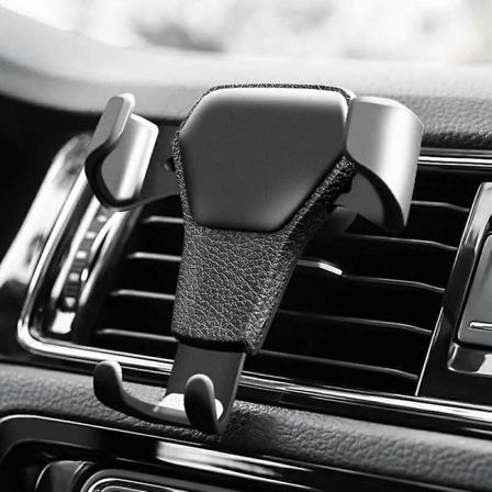 Gravity Auton tuuletuskiinnike Universal Auto Phone Teline Mount Matkapuhelinteline Matkapuhelinteline Tuki iPhonelle Samsung| | Black