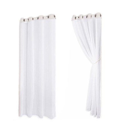 2 stk. udendørs gardiner til terrasse, aftagelige, vandtætte, transparente gardiner til veranda, havepavillon