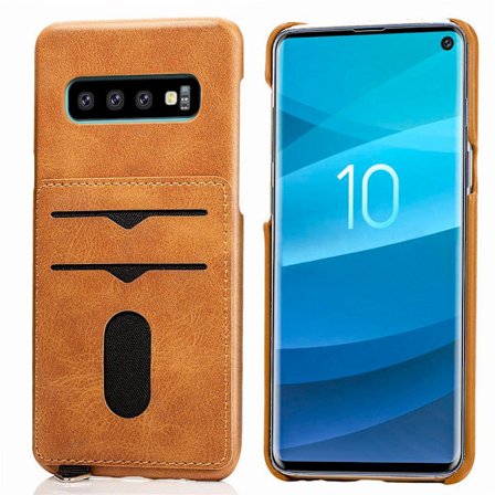 NYHET! Skal med Korthållare - Samsung Galaxy S10 (Vintage-Mark)