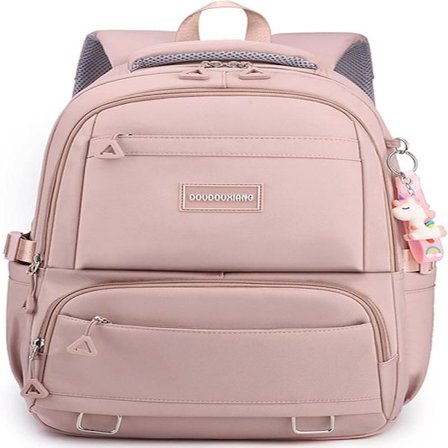 Ryggsekk for jenter Skoleveske Søt veske College Middle High Elementary School Ryggsekk for tenåringsjenter (rosa)