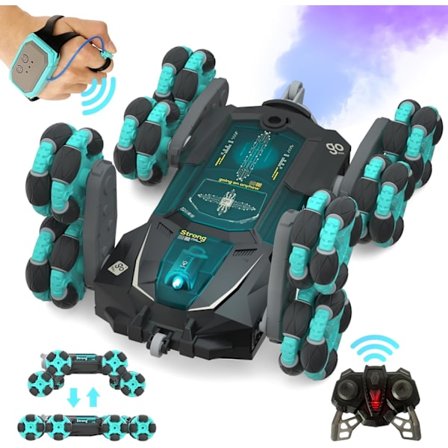 8WD Gestusstyret RC Stuntbil - 2.4G Håndkontrol Klatrecrawler, Julefødselsdagsgave til Børn 6-13 Drenge Piger