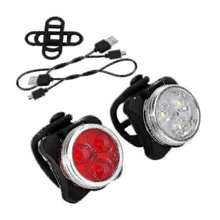 Led Sykkellykter, Usb Ladbare Sykkellyktsett Vanntette Foran Og Bak Lyktsett