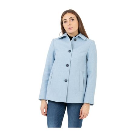 Stimm, Single-Breasted Coats Blauw, Dames, Maat:XS