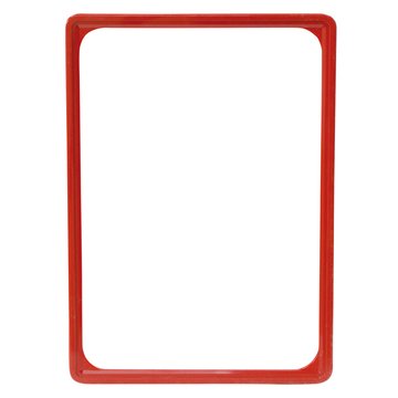 SKILTRAMME A4 PLAST RØD