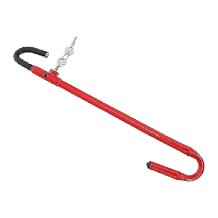 Ratlås til bilrat og bremsepedal, automatisk sikkerhedsprodukt, tyverisikring, lys rød, universal --WHBYV