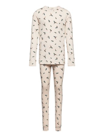 Sleepwear Pyjamas Sett Creme MarMar Cph*Betinget Tilbud