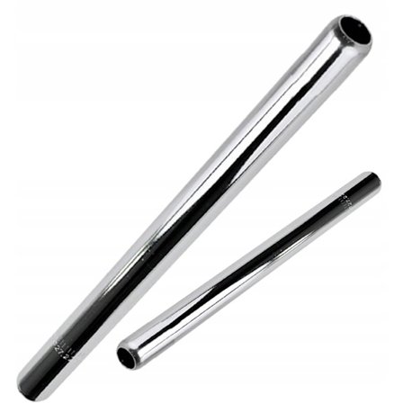 Cykel Sadelpind i Sølvfarvet Stål, 22,2 mm Diameter