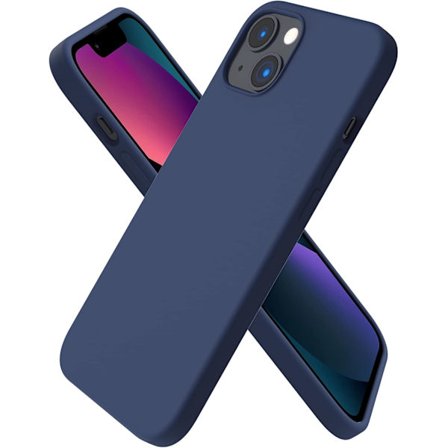 iPhone15pro Cover, Flydende Silikone Cover til iPhone15pro, Ultratyndt Cover, Fuld Dækkende Stødsikkert Blødt Beskyttelsescover (Marineblå)